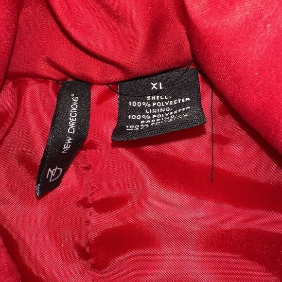 Womens New Directions Red Puffer Vest, XL, Pockets EUC - Picture 6 of 6